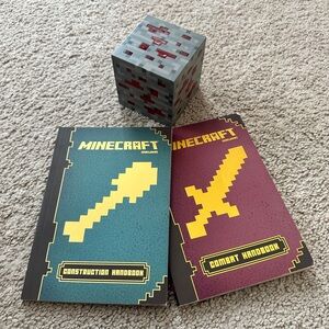Minecraft book collection with BONUS red stone lamp